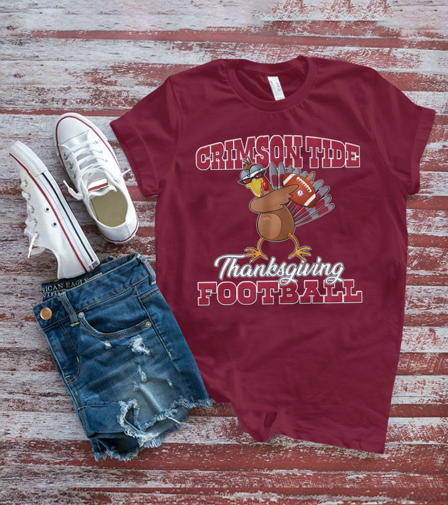 Crimson Tide Thanksgiving Football Turkey T-Shirt