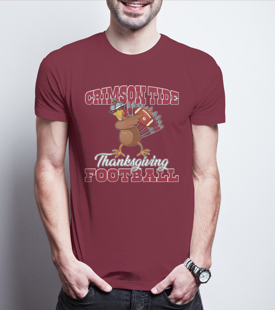 Crimson Tide Thanksgiving Football Turkey T-Shirt