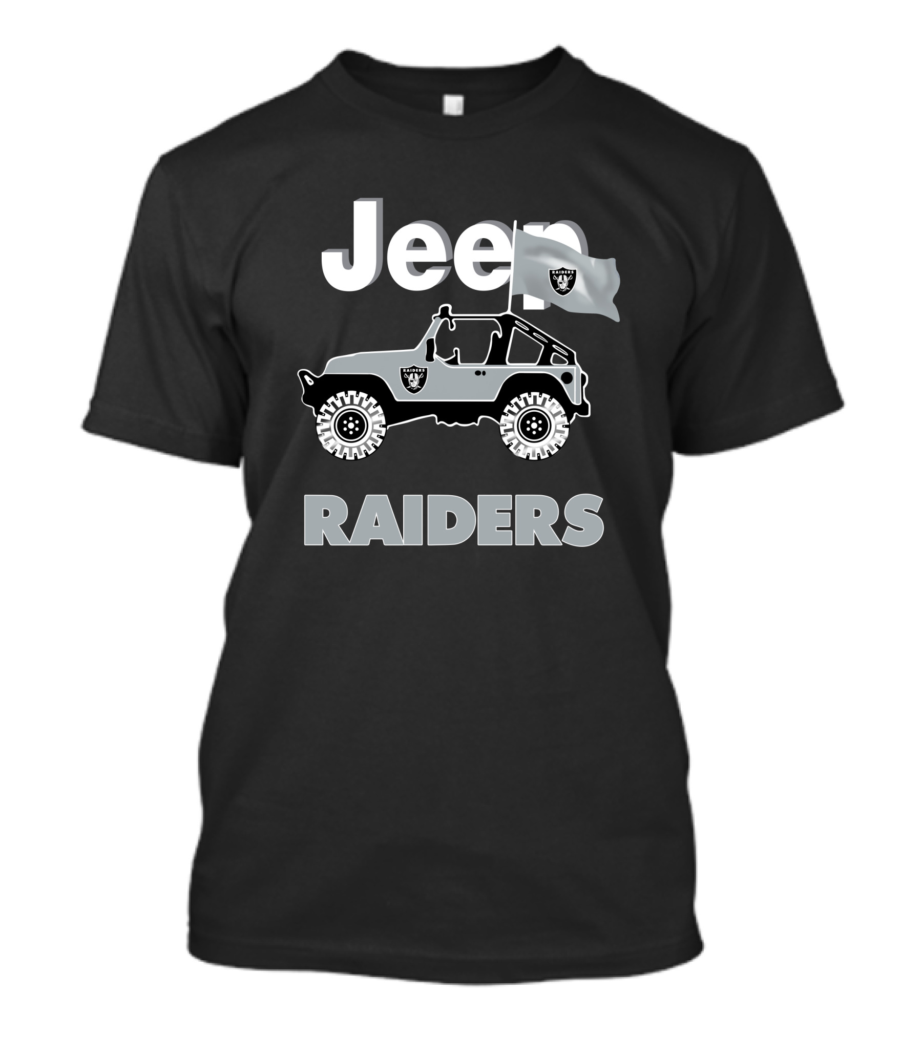 Las Vegas Raiders Jeep Flag Adventure T-Shirt