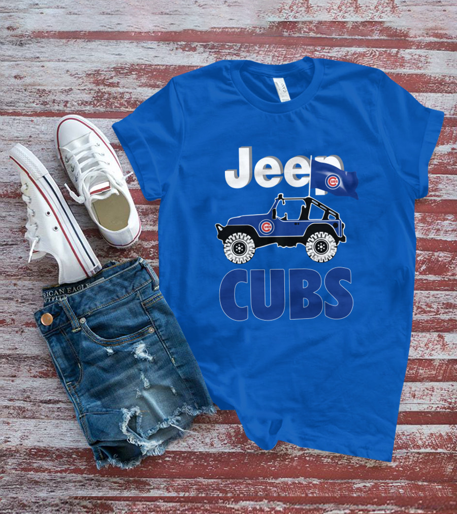 Jeep Cubs Coming Chicago Cubs Jeep T-Shirt