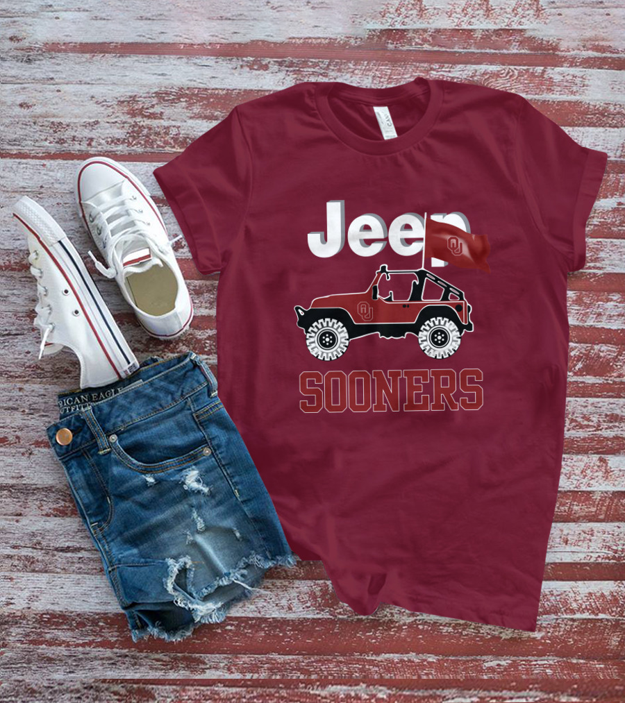 Jeep Sooners Ou Flag T-Shirt