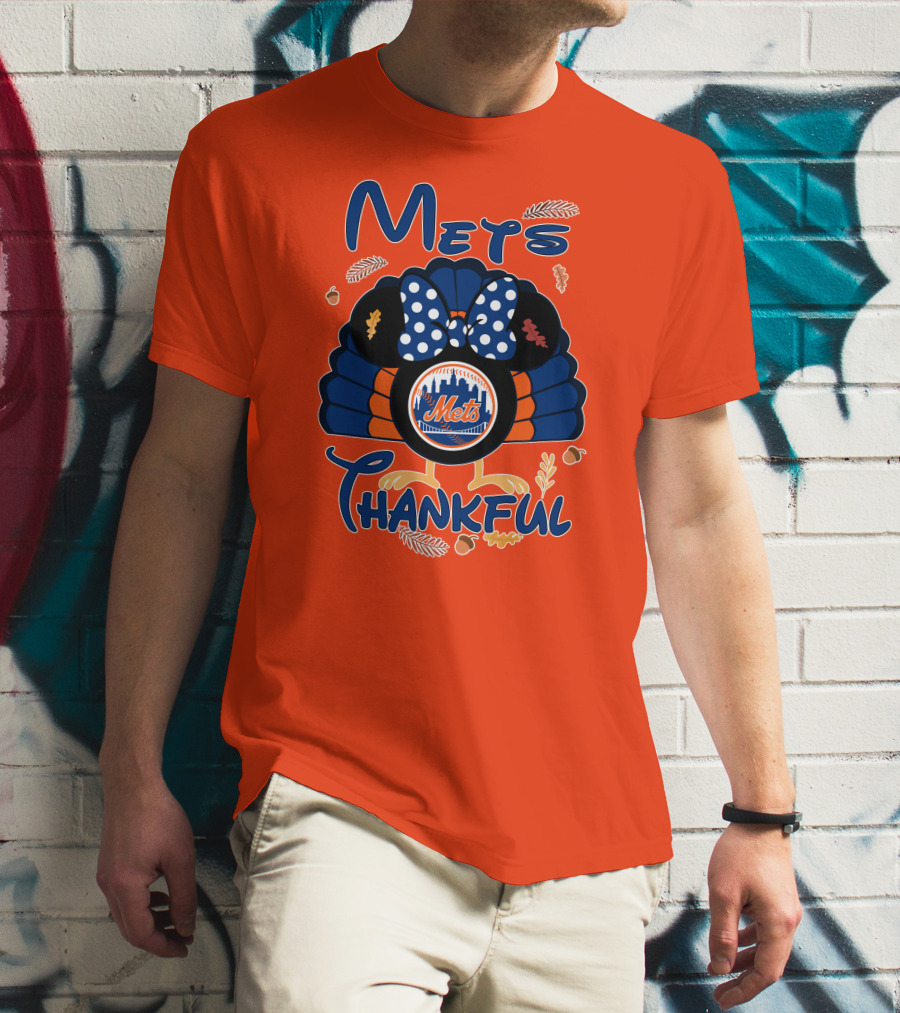 Mets Thankful Thanksgiving Minnie T-Shirt