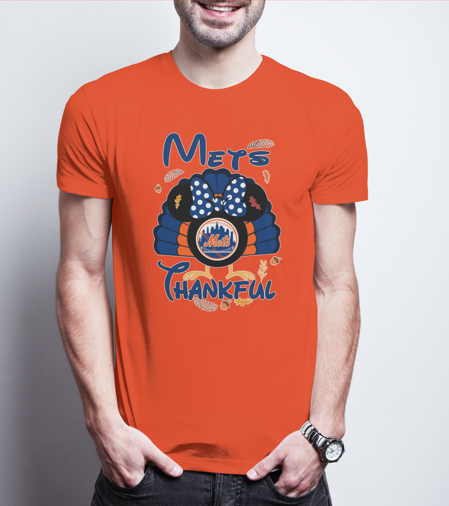 Mets Thankful Thanksgiving Minnie T-Shirt