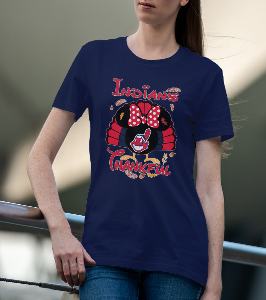 Indians Thankful Minnie Thanksgiving T-Shirt