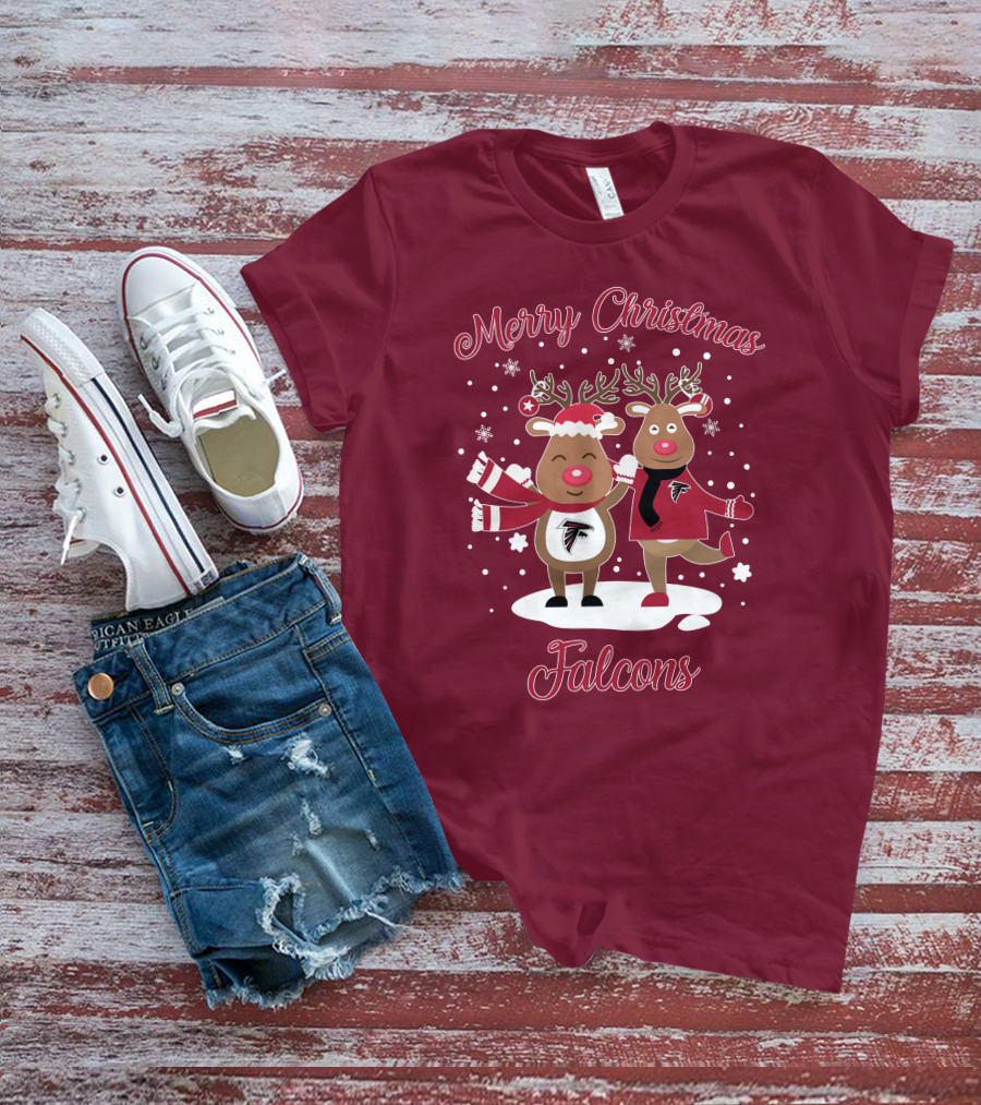 Merry Christmas Atlanta Falcons Reindeer T-Shirt