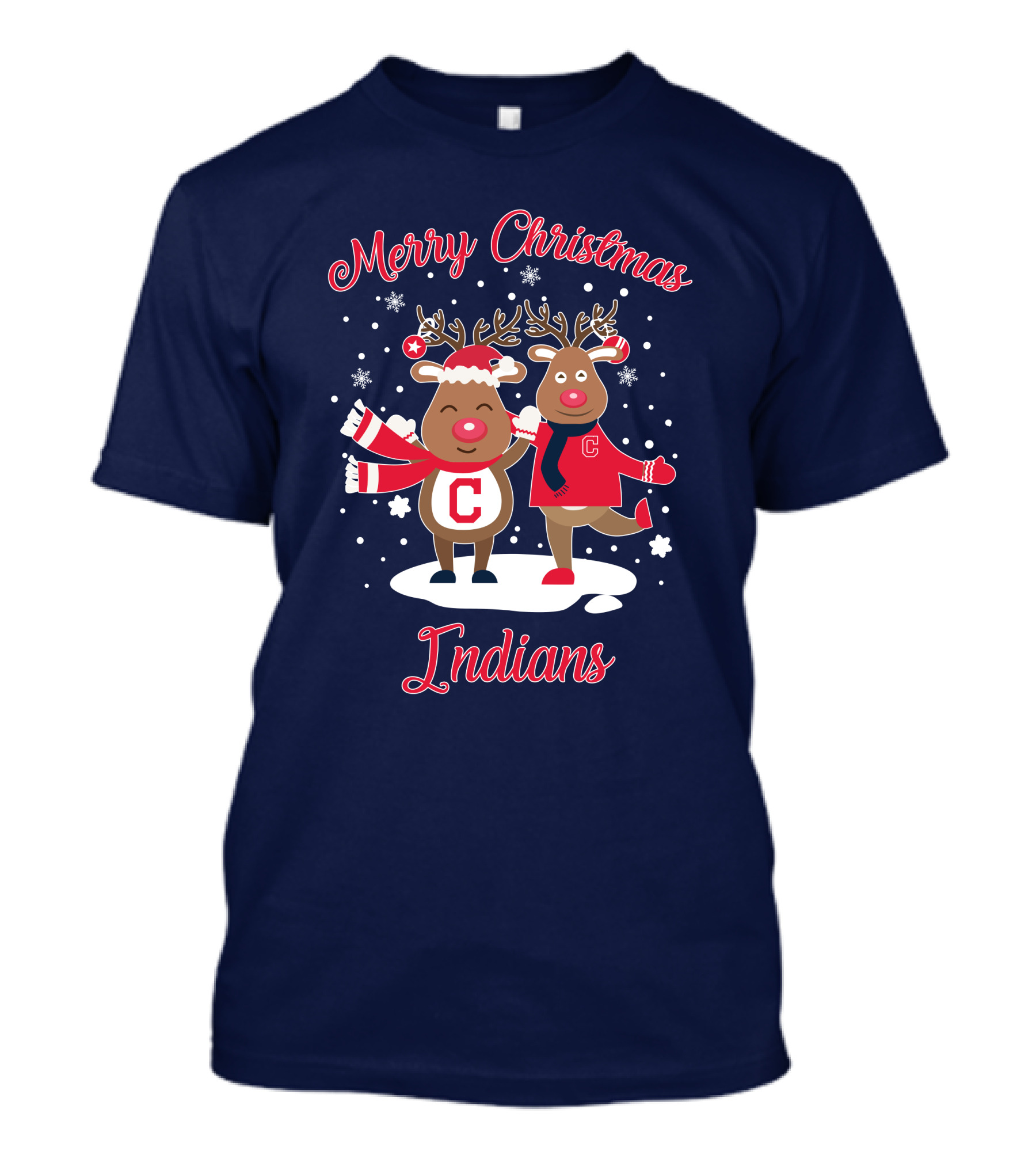 Merry Christmas Indians Reindeer With C T-Shirt