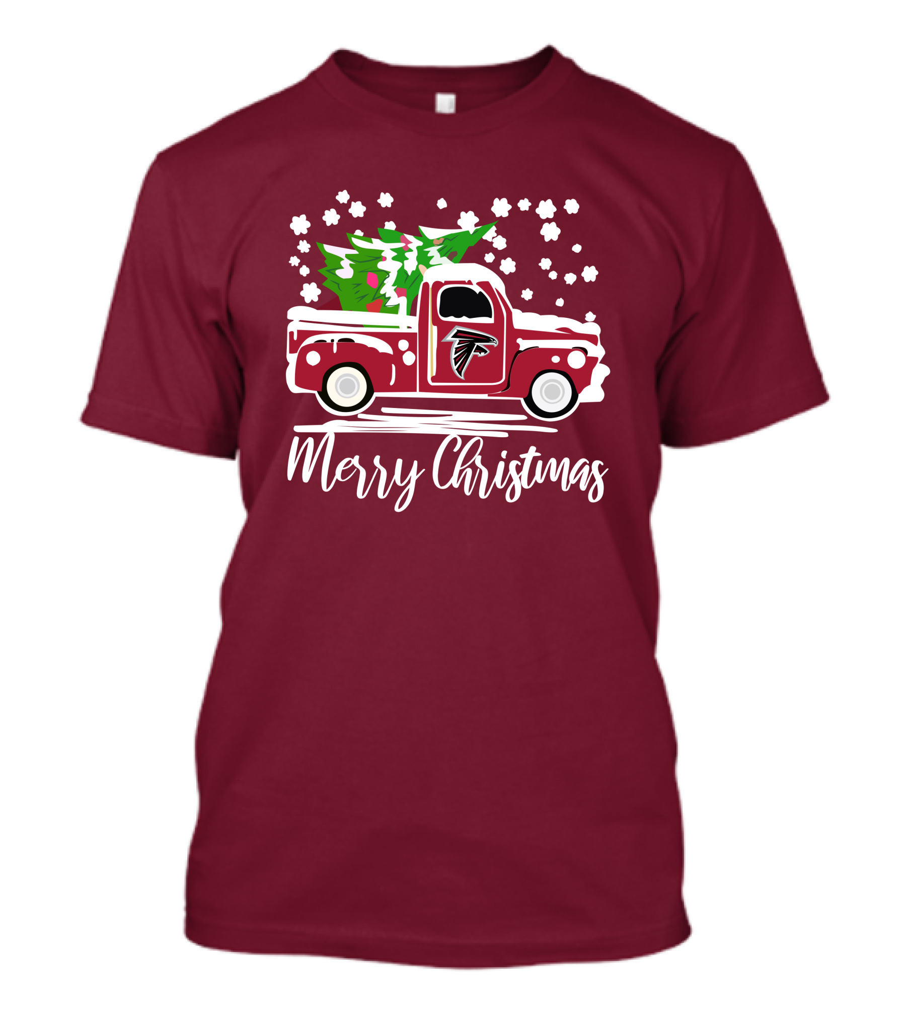 Atlanta Falcons Vintage Truck Merry Christmas T-Shirt