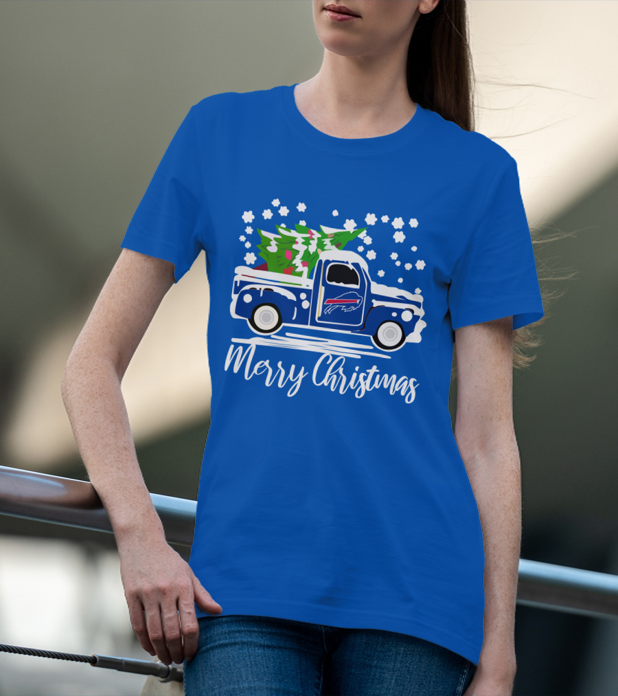 Buffalo Bills Vintage Truck Merry Christmas T-Shirt