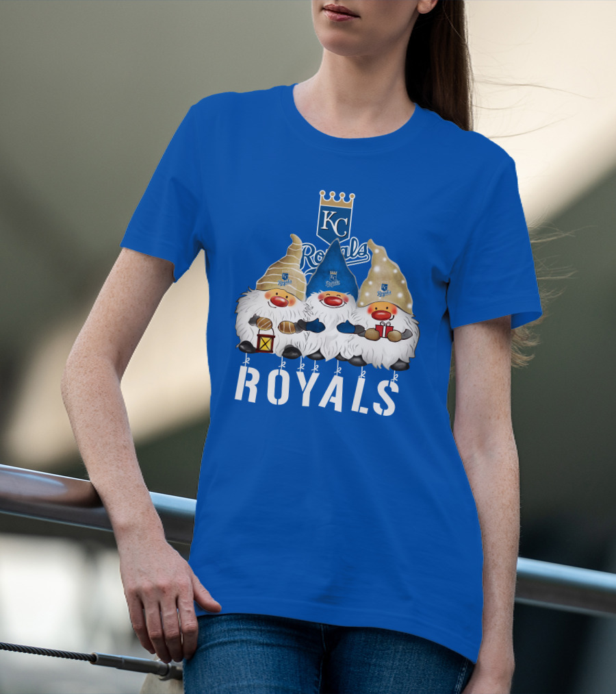 Kansas City Royals Merry Christmas Happy Holidays Gnomes T-Shirt