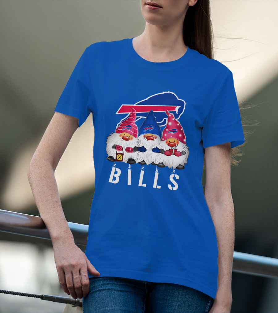Buffalo Bills Happy Holidays Gnomes Christmas T-Shirt
