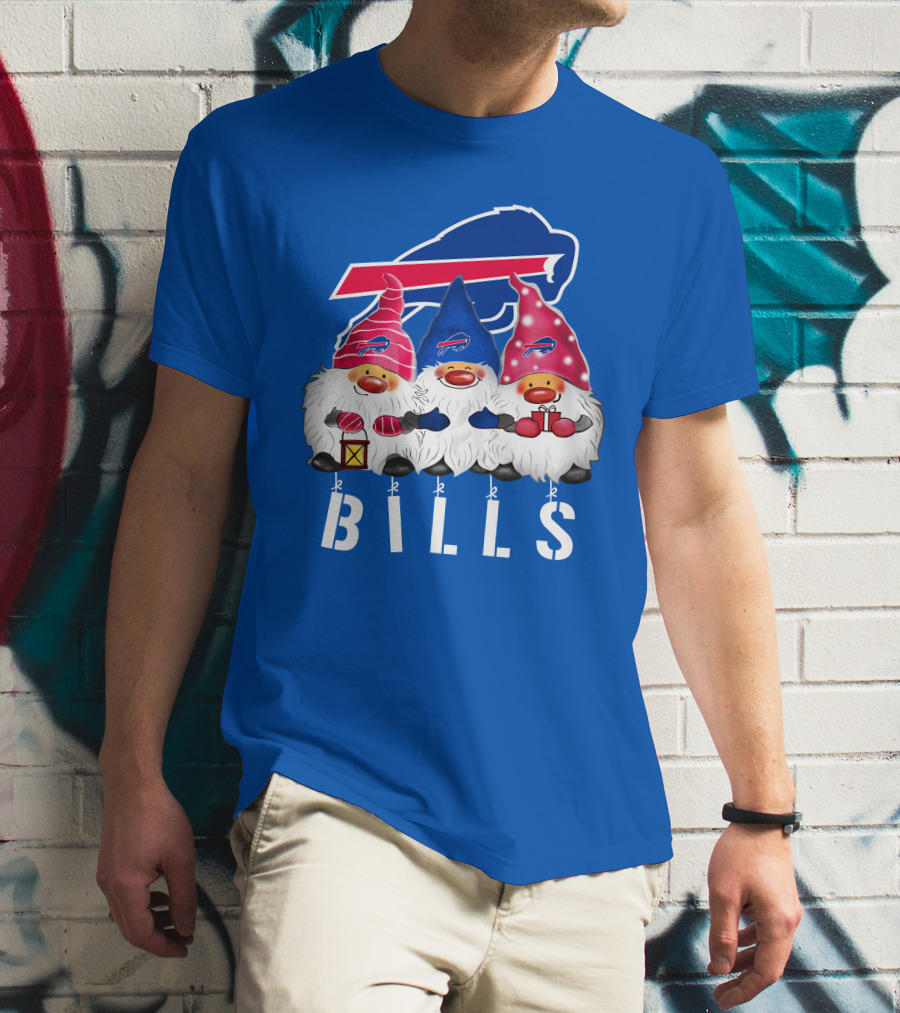 Buffalo Bills Happy Holidays Gnomes Christmas T-Shirt