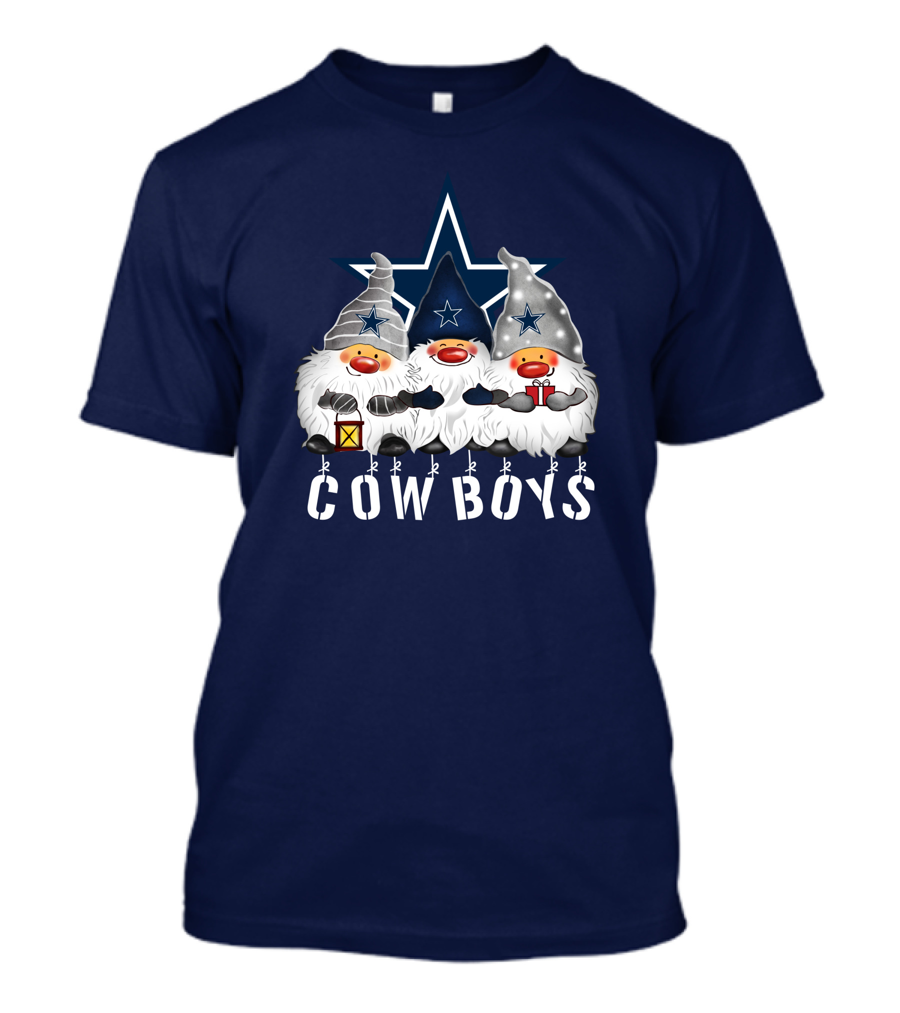 Dallas Cowboys Christmas Gnomes Merry Holidays T-Shirt