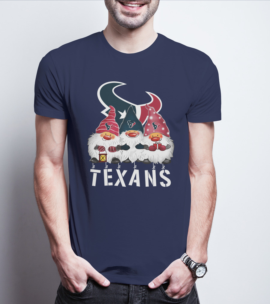 Texans Christmas Gnomes Houston Happy Holidays T-Shirt