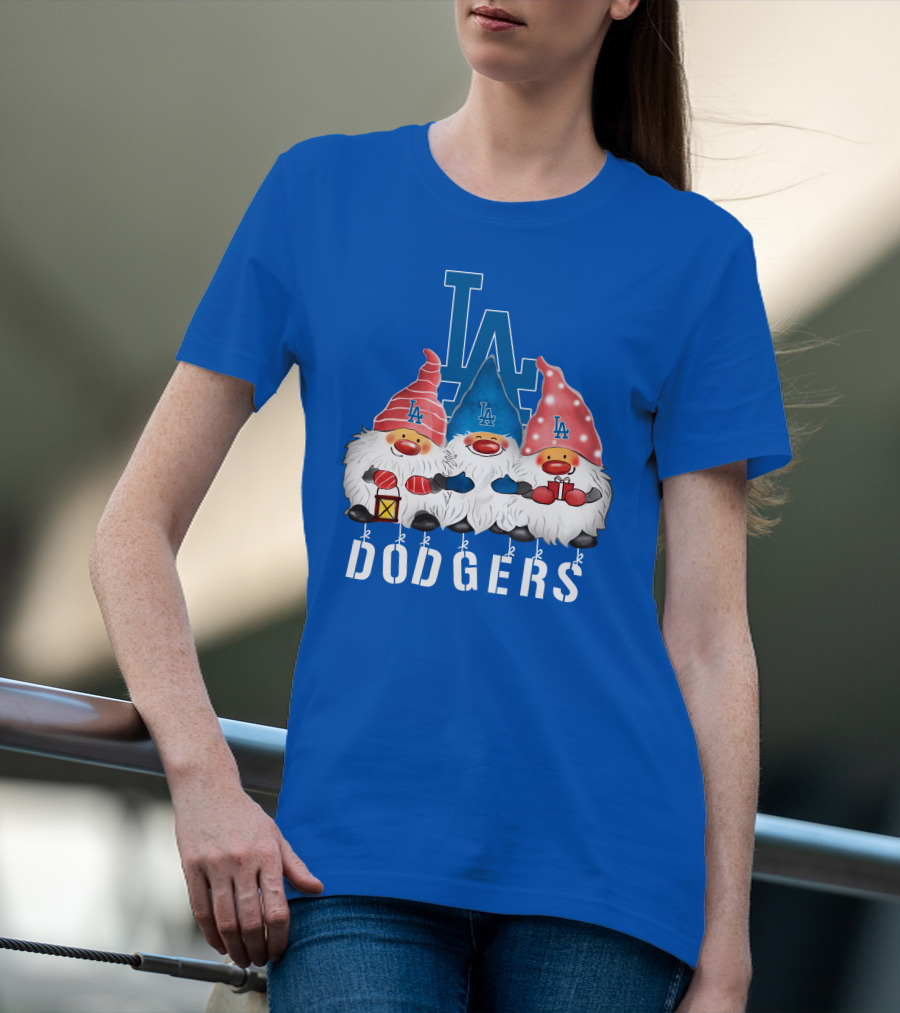 Los Angeles Dodgers Merry Christmas Happy Holidays Gnomes T-Shirt