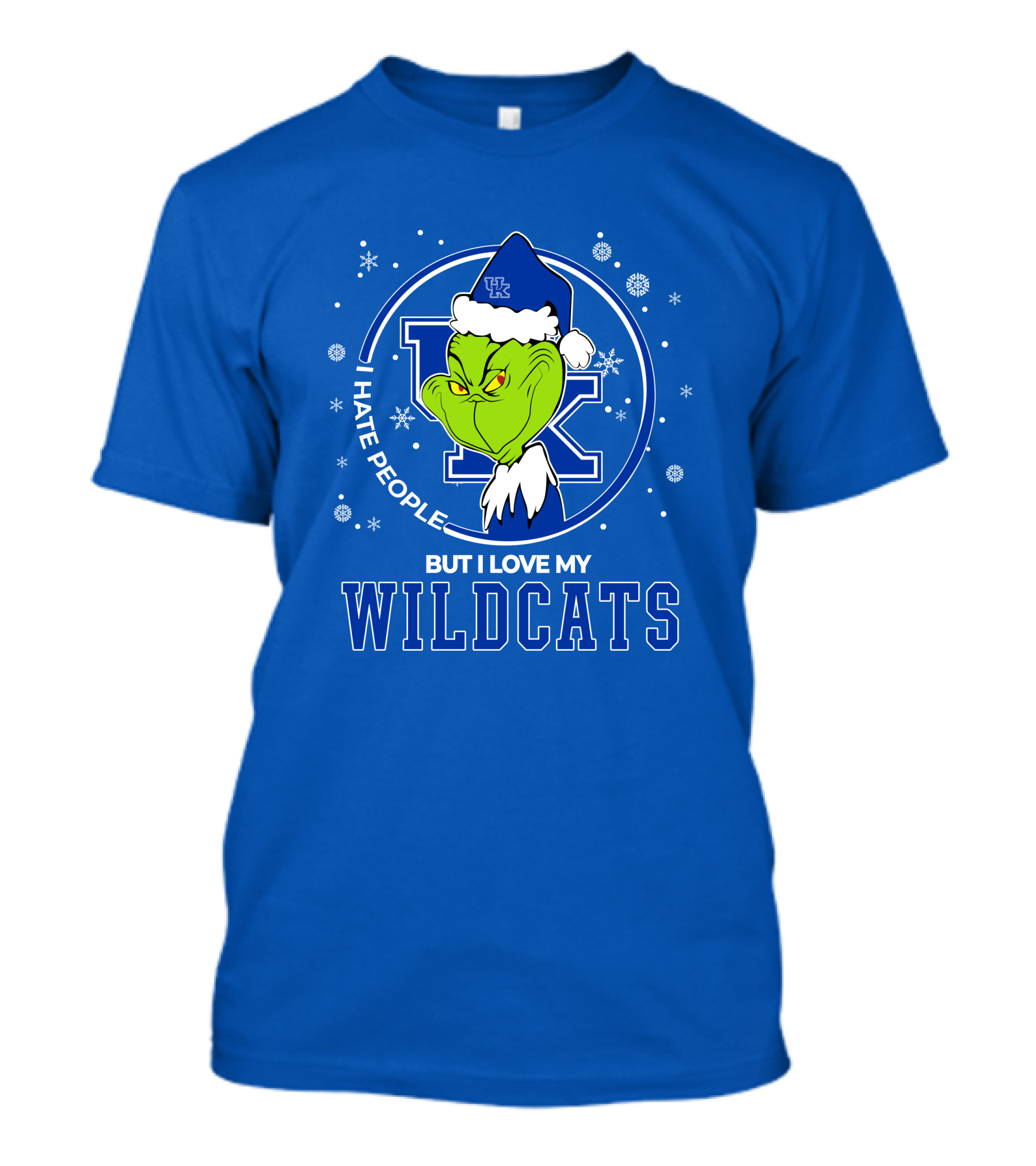 Grinch Santa I Hate People But I Love My Kentucky Wildcats T-Shirt