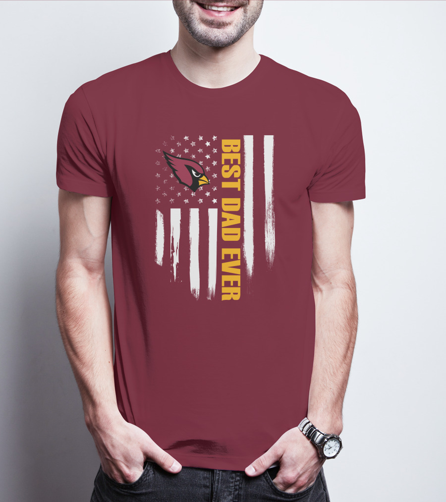 Arizona Cardinals Flag Best Dad Ever T-Shirt