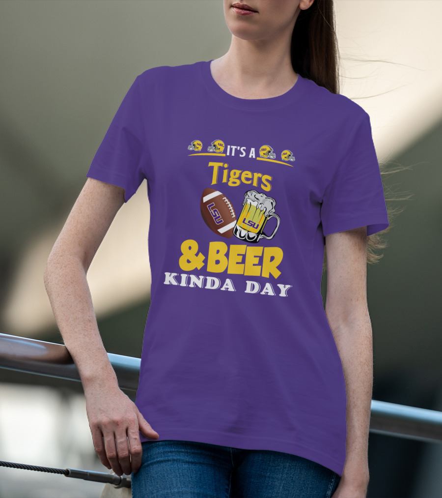 LSU Tigers Football And Beer Celebration Day T-Shirt