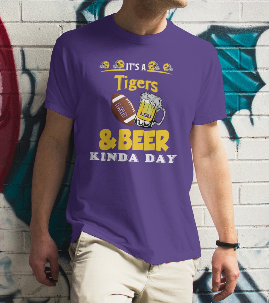 LSU Tigers Football And Beer Celebration Day T-Shirt