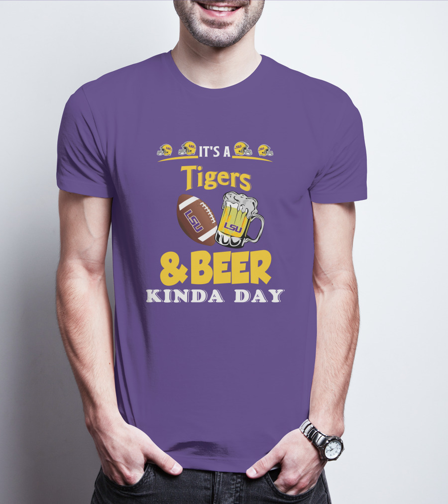 LSU Tigers Football And Beer Celebration Day T-Shirt