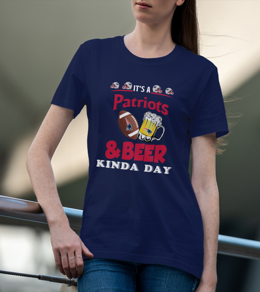 New England Patriots Football And Beer Celebration Day T-Shirt