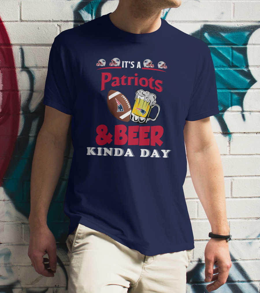 New England Patriots Football And Beer Celebration Day T-Shirt