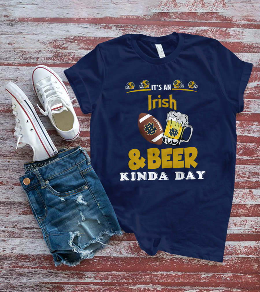 It's An Irish And Beer Kinda Day With Football Helmets And Mug T-Shirt