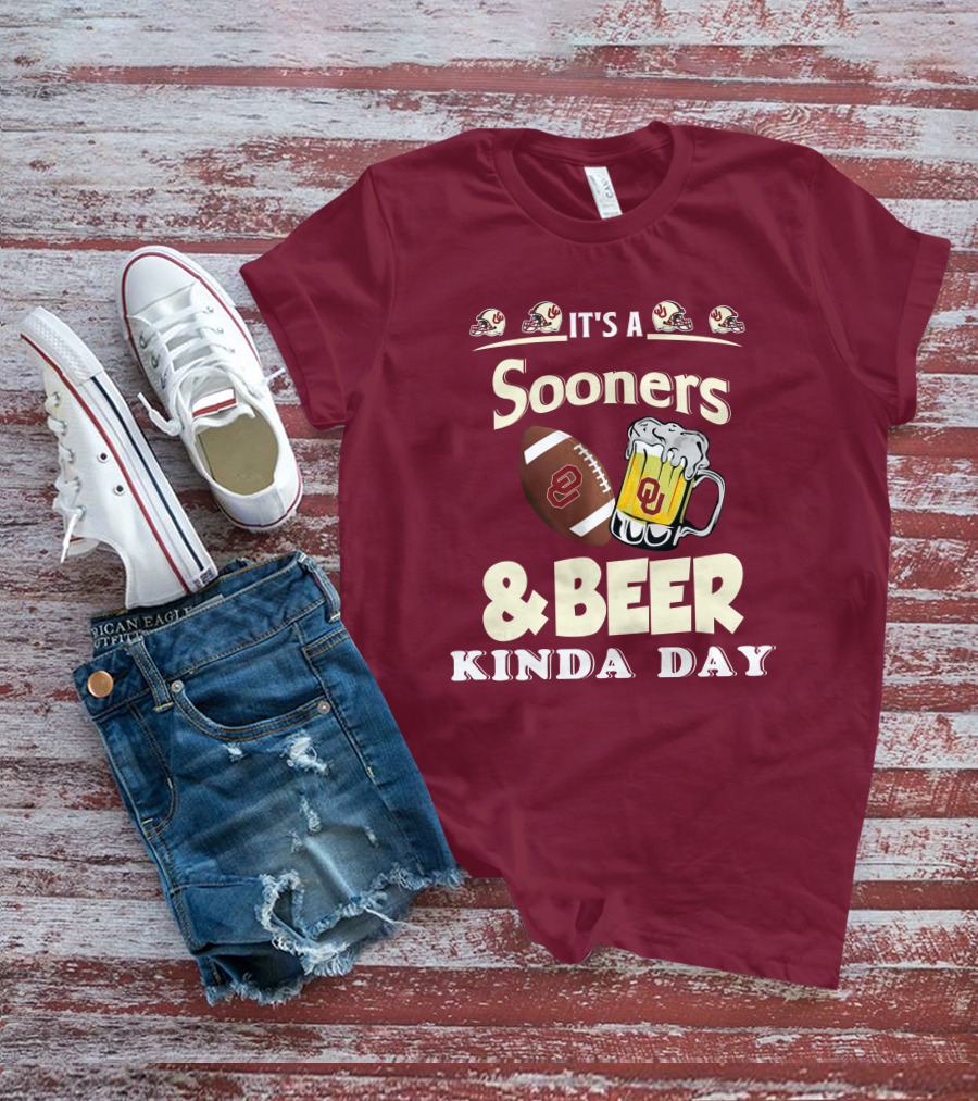 Oklahoma Sooners Football And Beer Kinda Day T-Shirt