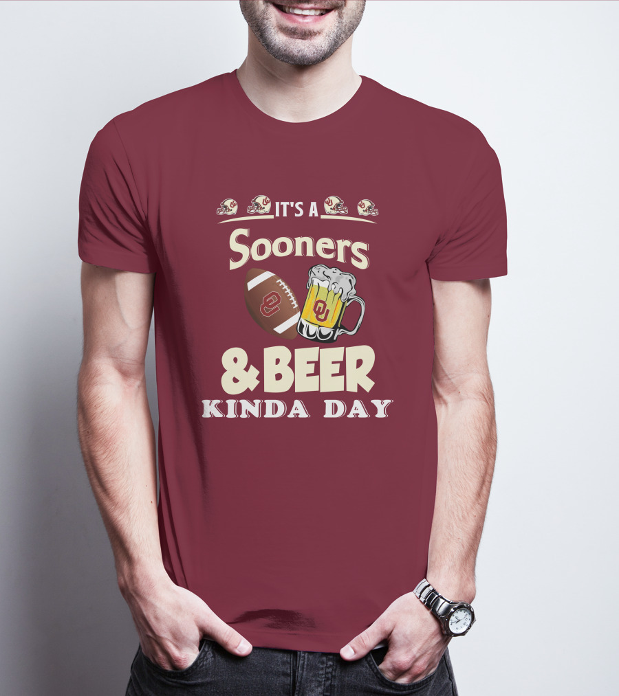 Oklahoma Sooners Football And Beer Kinda Day T-Shirt