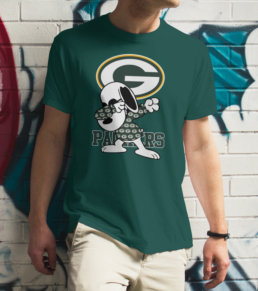 Green Bay Packers Snoopy Dabbing Packers T-Shirt