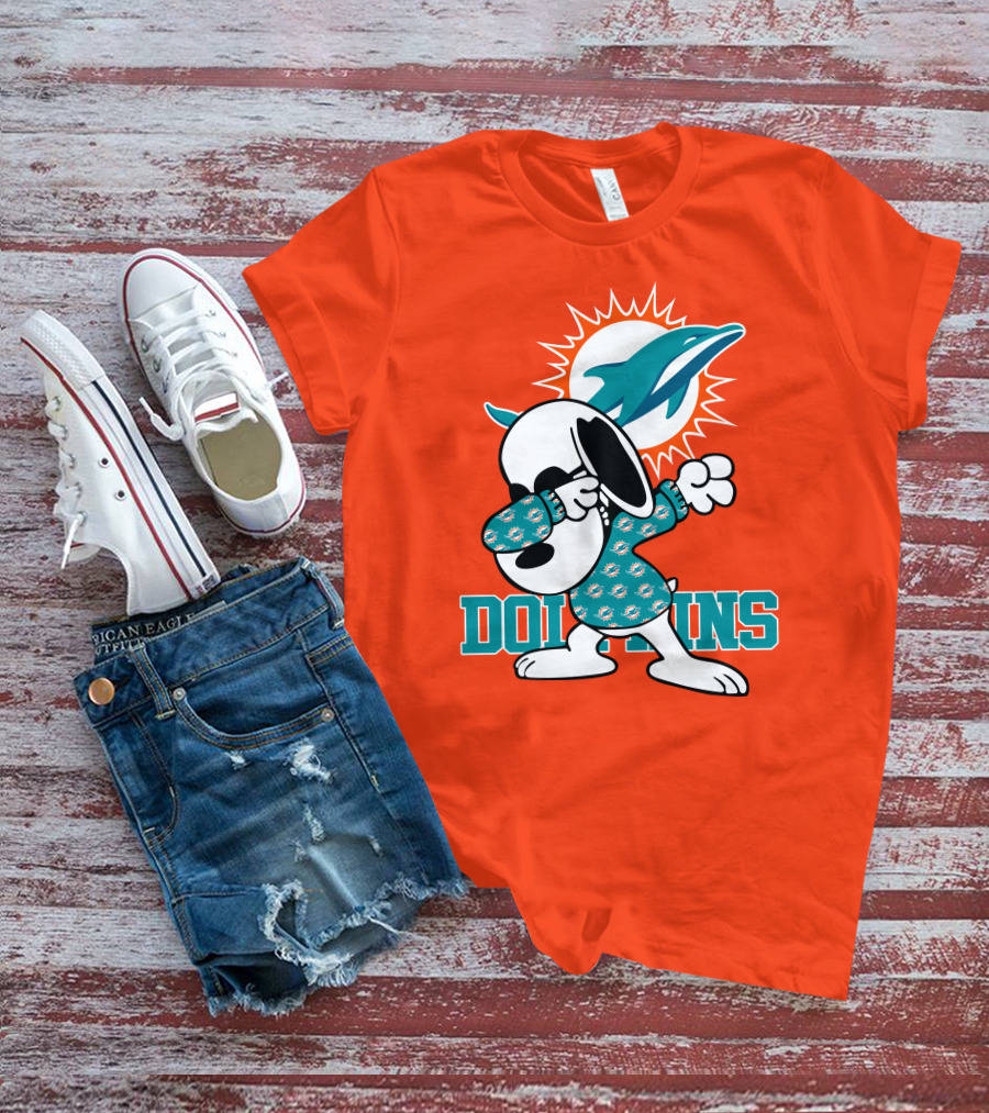 Miami Dolphins Snoopy Dabbing T-Shirt