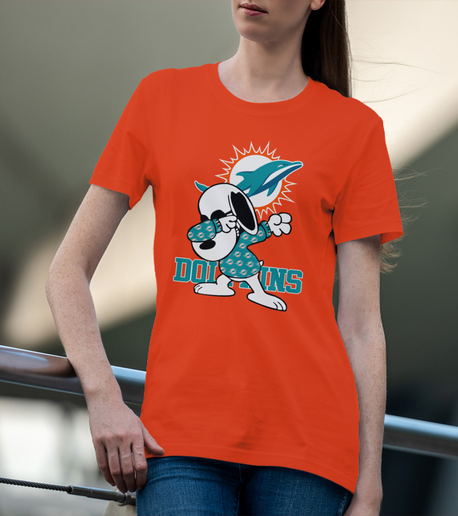 Miami Dolphins Snoopy Dabbing T-Shirt