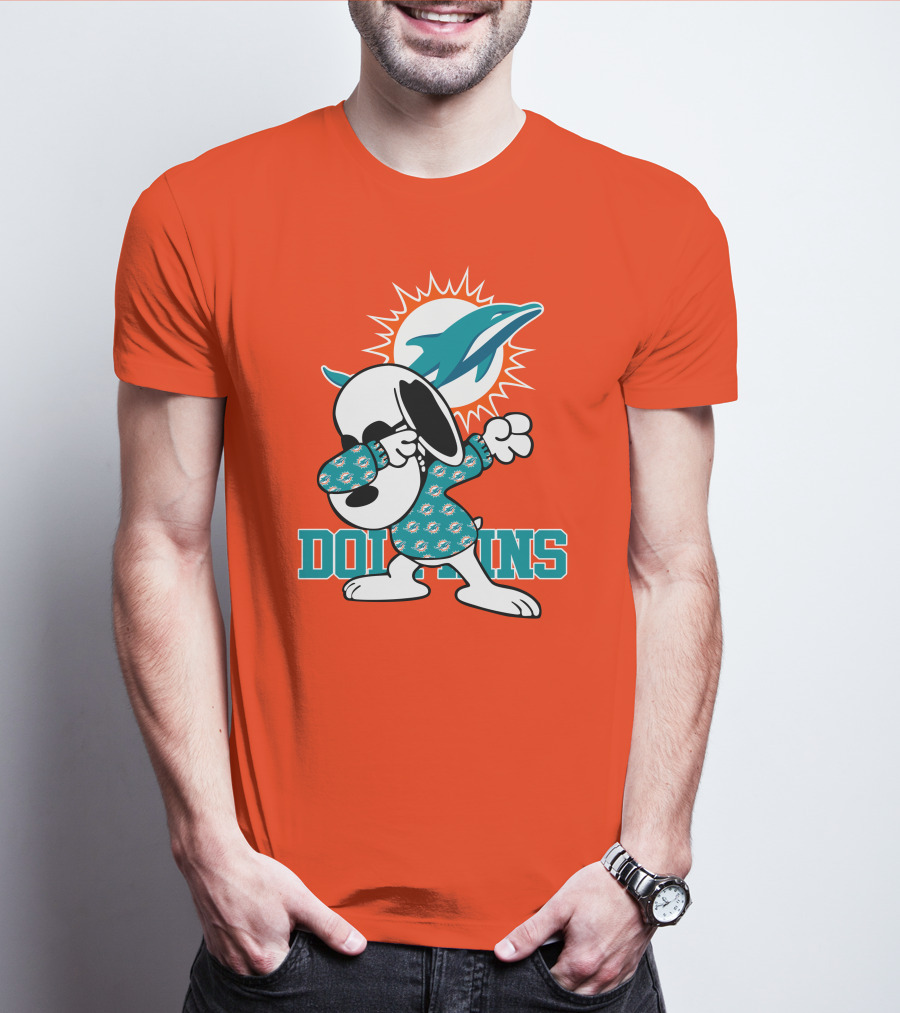 Miami Dolphins Snoopy Dabbing T-Shirt