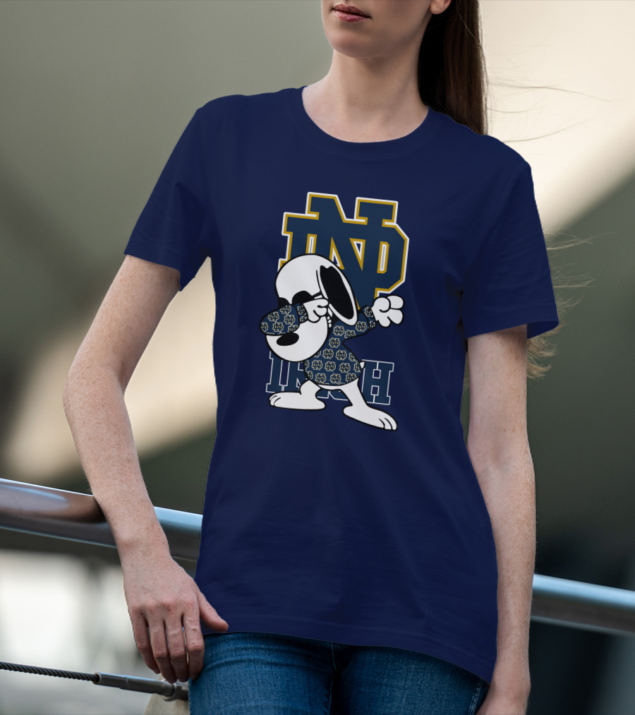 ND Irish Snoopy Dabbing Notre Dame Fighting Irish T-Shirt