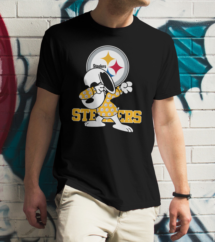 Pittsburgh Steelers Snoopy Dabbing Fan T-Shirt
