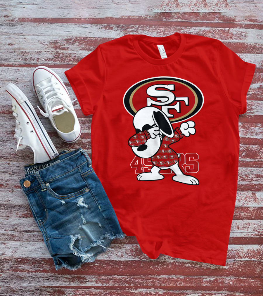 San Francisco 49ers Snoopy Dabbing SF T-Shirt