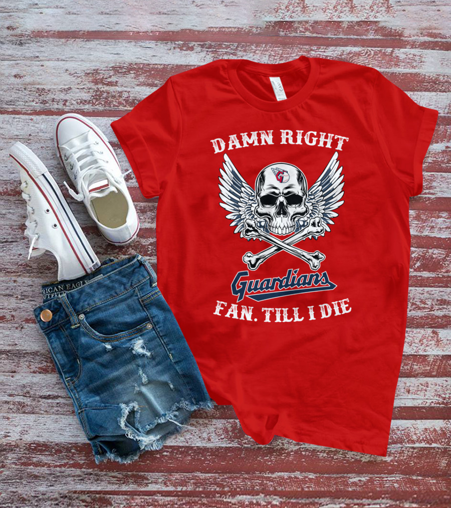 Damn Right Guardians Fan Till I Die Skull Wings T-Shirt