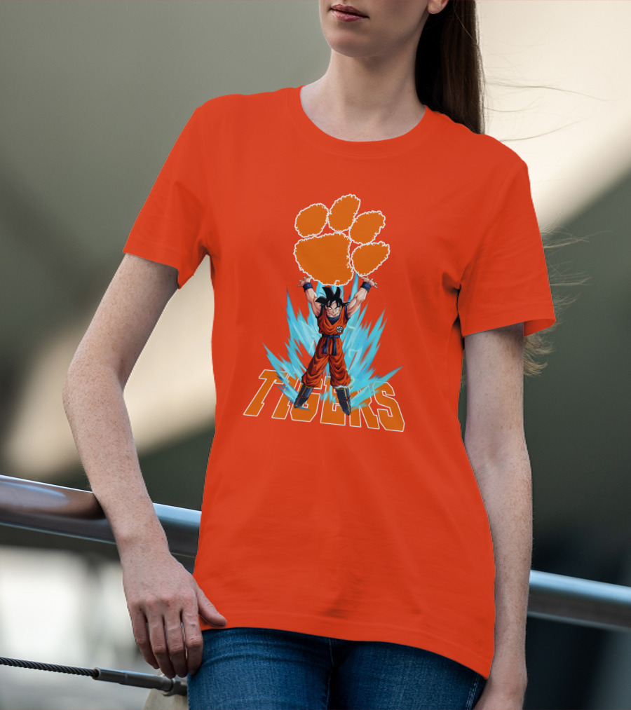 Clemson Tigers Super Saiyan Songoku Power Up T-Shirt