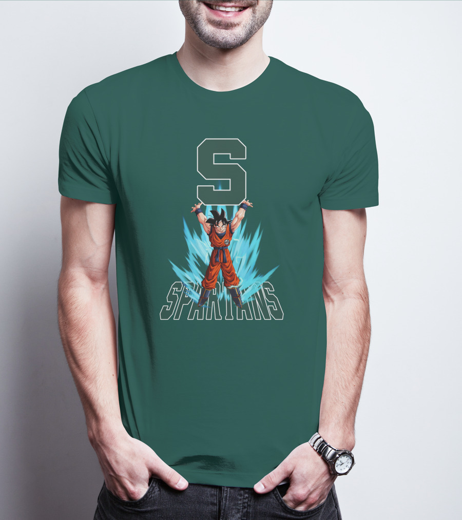 Michigan State Spartans Super Saiyan Goku Energy Burst T-Shirt