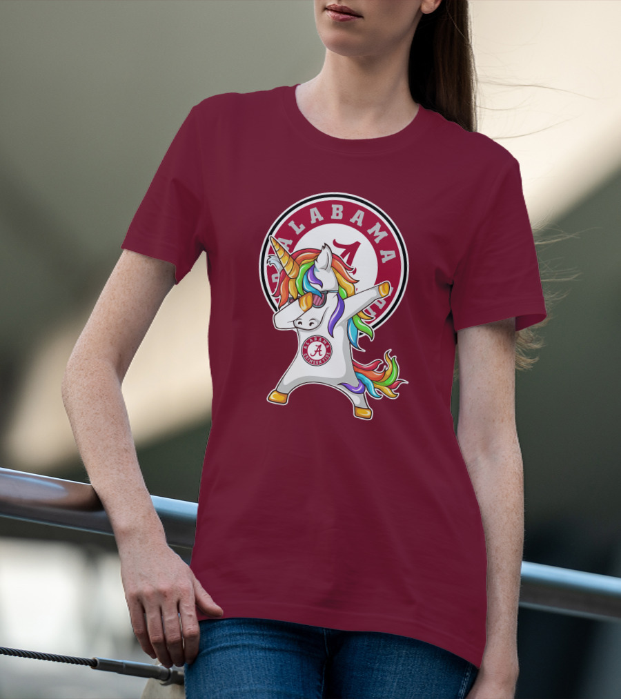 Alabama Crimson Tide Dabbing Unicorn T-Shirt