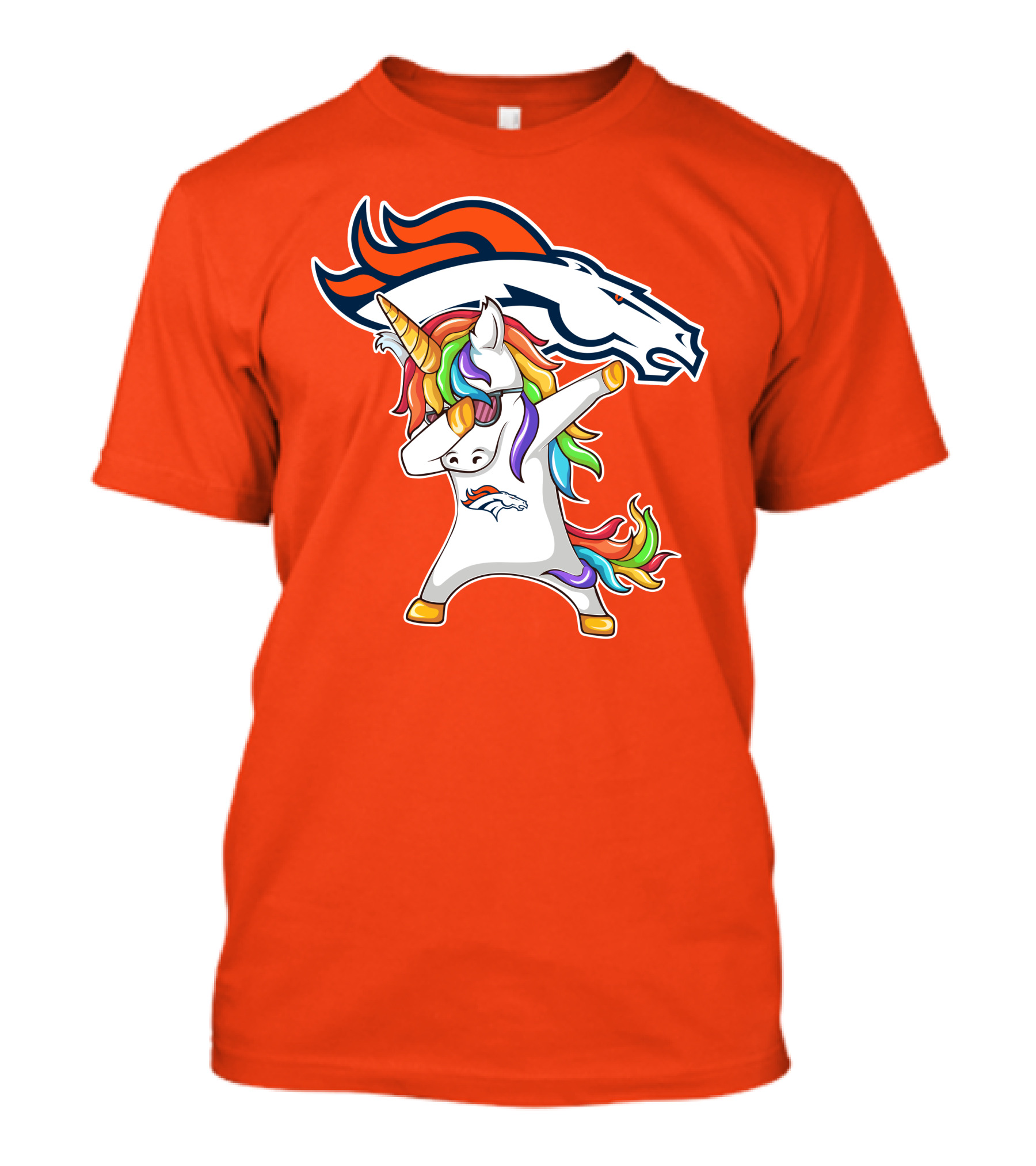 Denver Broncos Unicorn Dabbing NFL Sports Fan T-Shirt