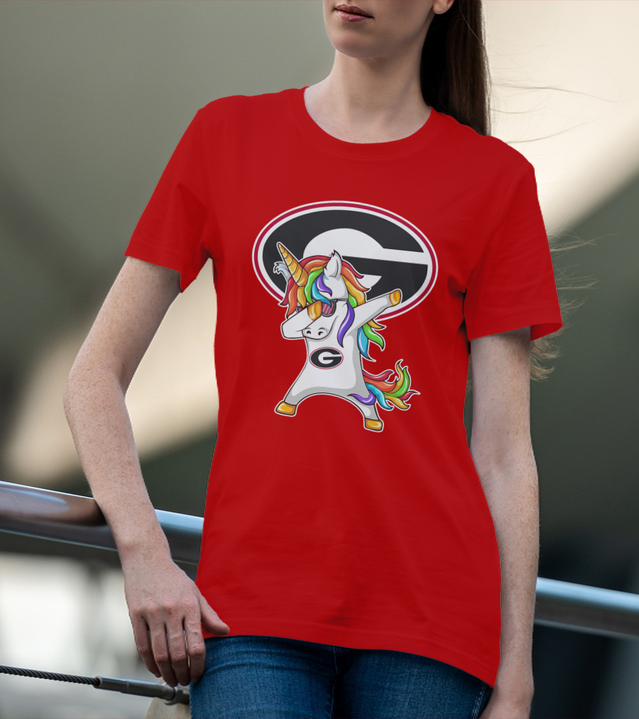 Georgia Bulldogs Dabbing Unicorn T-Shirt