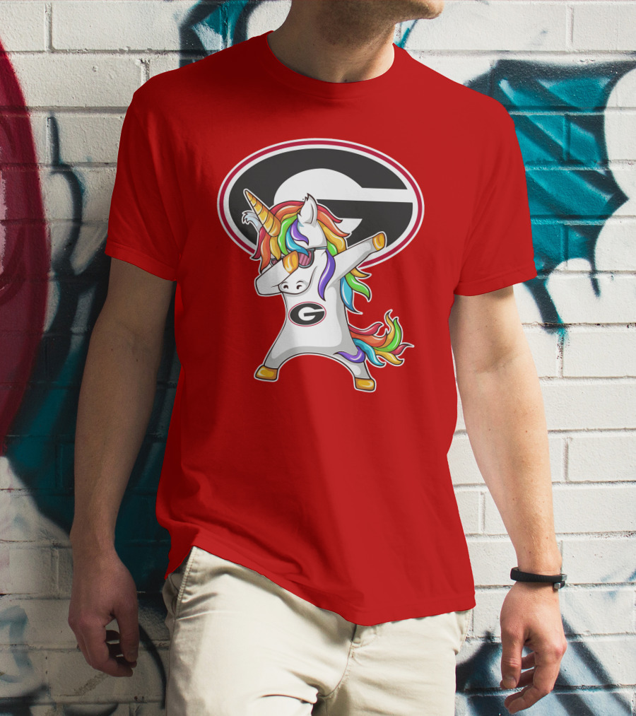 Georgia Bulldogs Dabbing Unicorn T-Shirt