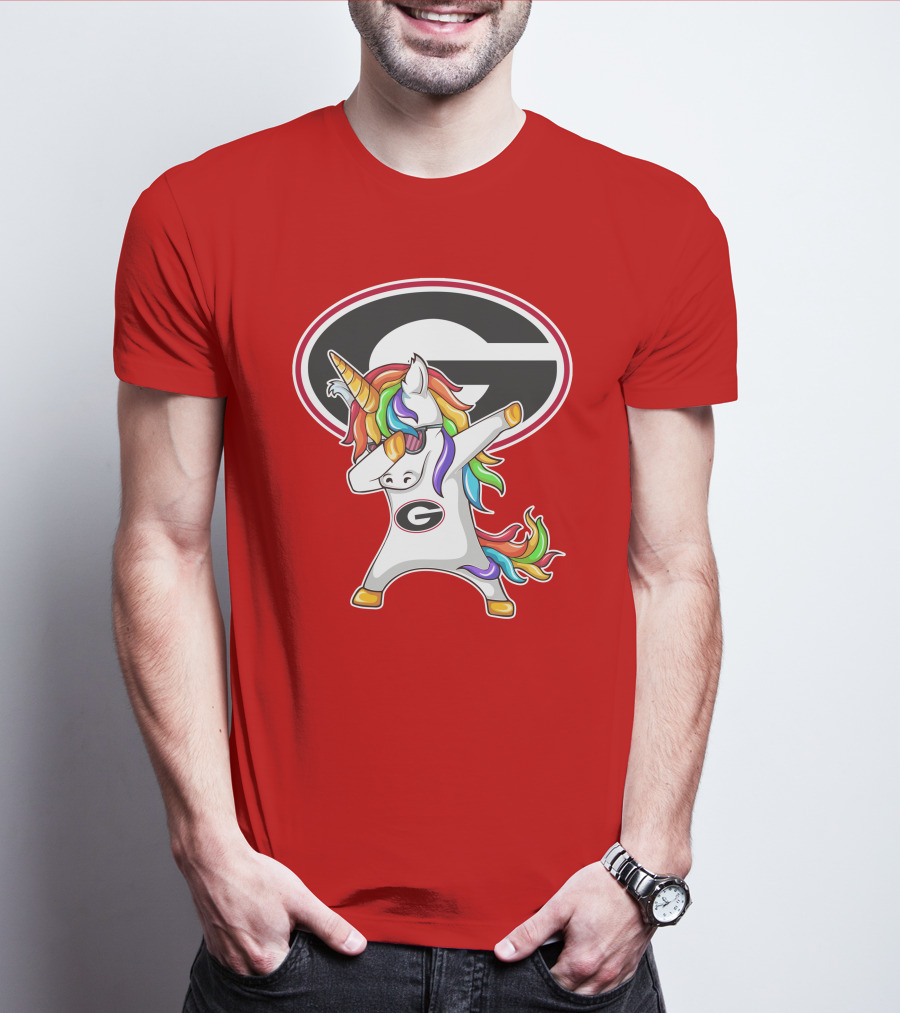 Georgia Bulldogs Dabbing Unicorn T-Shirt