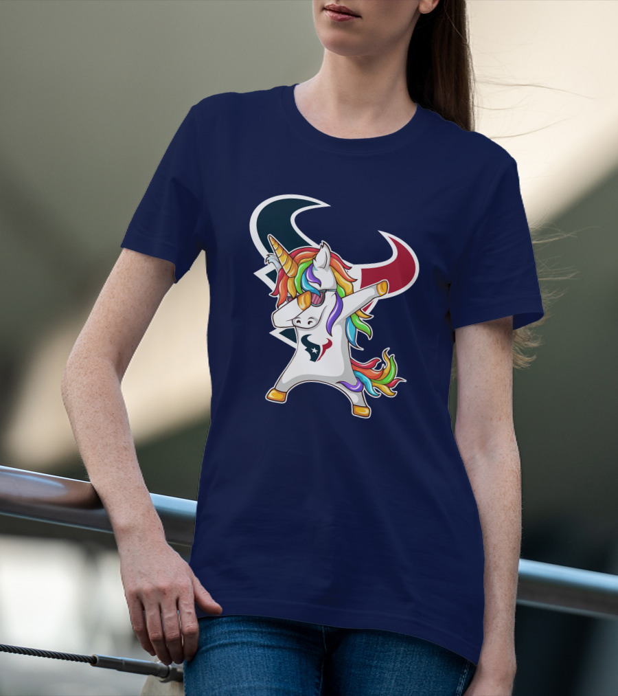 Houston Texans Unicorn Dabbing NFL Pride T-Shirt