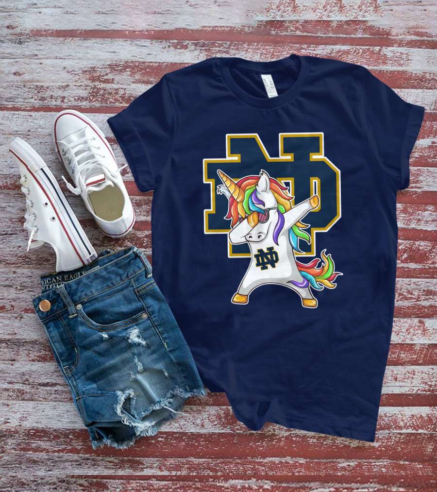 Notre Dame Fighting Irish Dab Unicorn ND T-Shirt