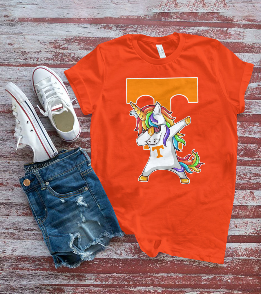 Tennessee Volunteers Dabbing Unicorn With Iconic Orange T T-Shirt