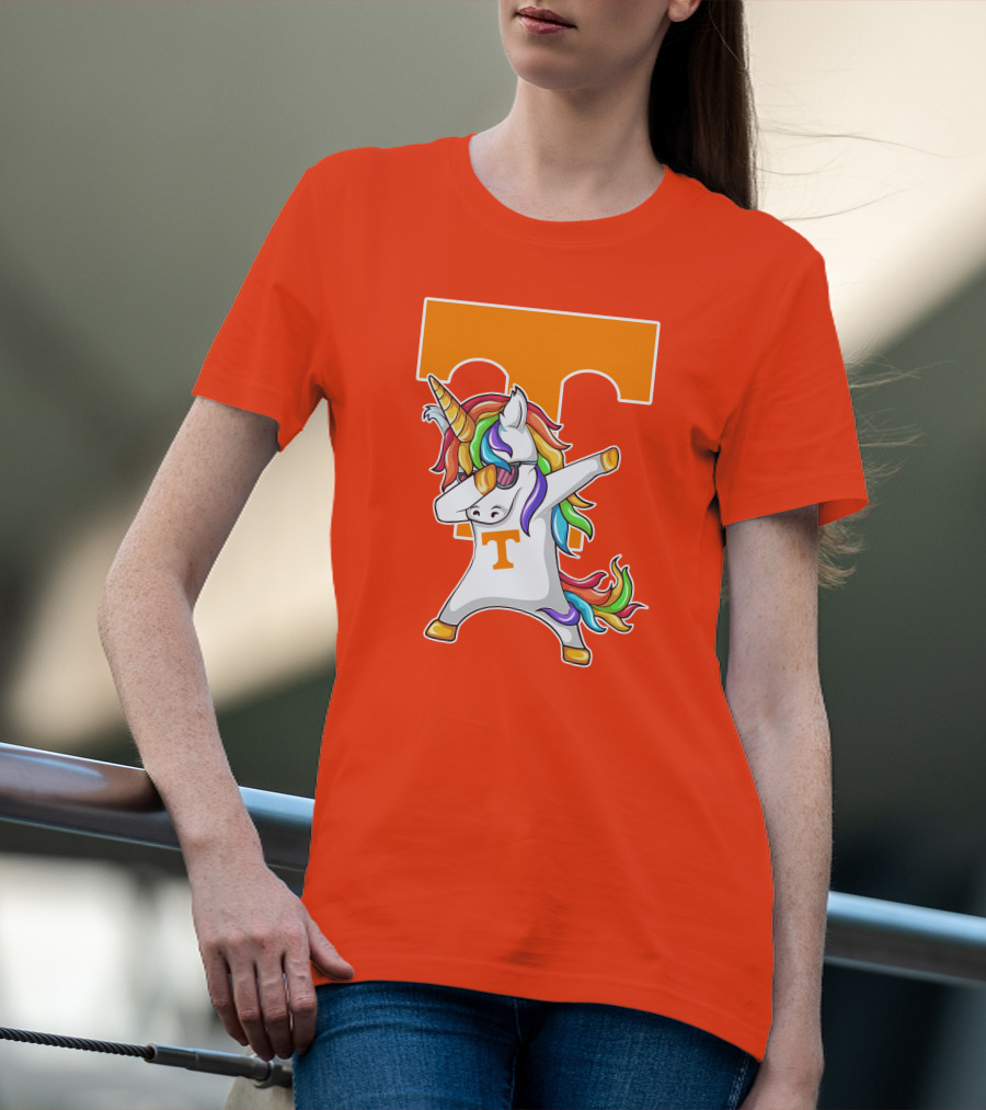 Tennessee Volunteers Dabbing Unicorn With Iconic Orange T T-Shirt
