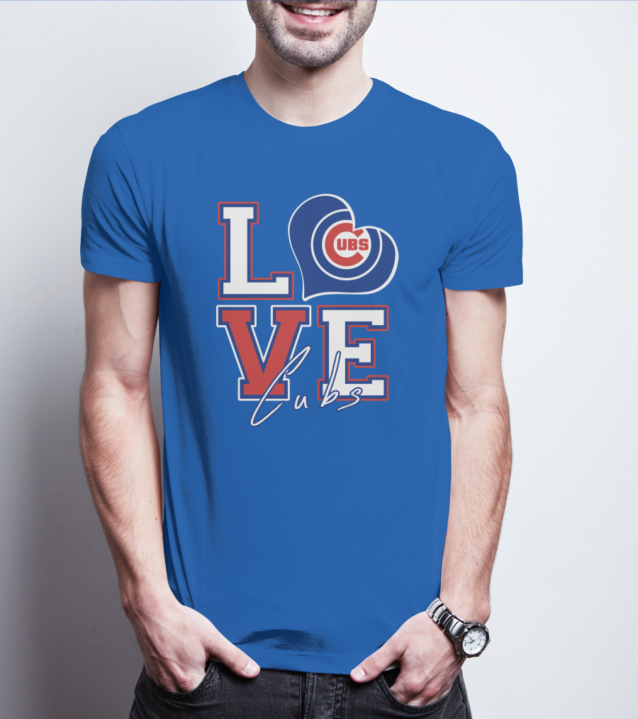 LOVE Cubs Heart Chicago Cubs T-Shirt