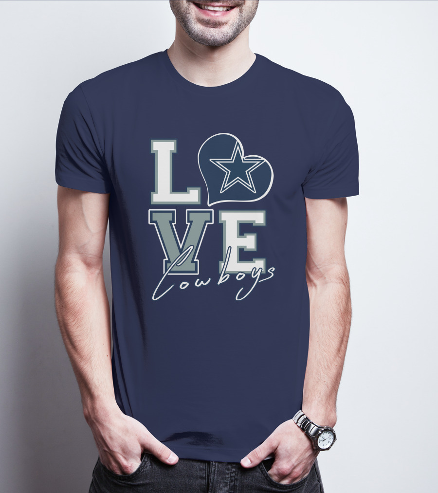 LOVE Cowboys Star Heart Dallas Cowboys T-Shirt