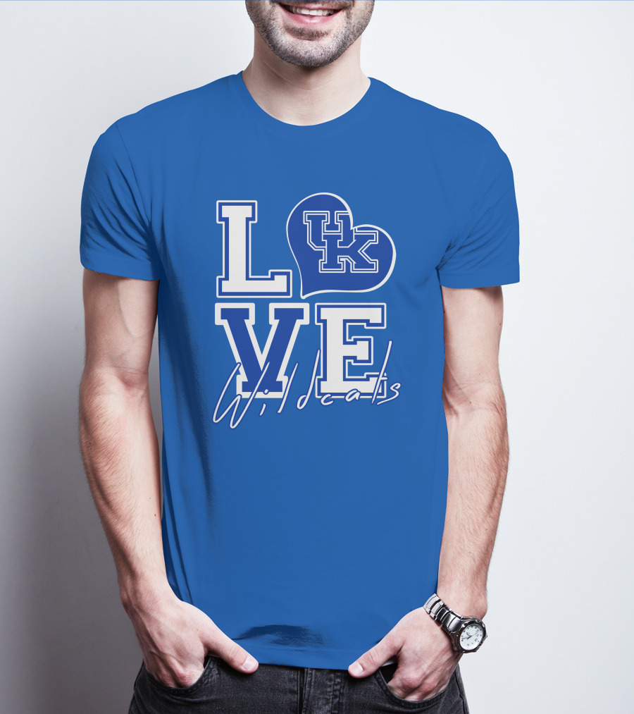 LOVE Kentucky Wildcats UK Heart Wildcats T-Shirt